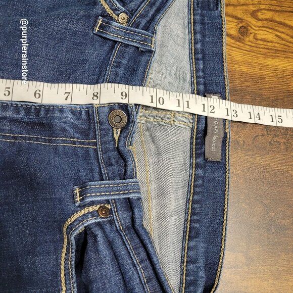 Levi's Jeans 16 Bootcut Curvy 529 Mid Rise Medium Dark Wash Western - Picture 9 of 12